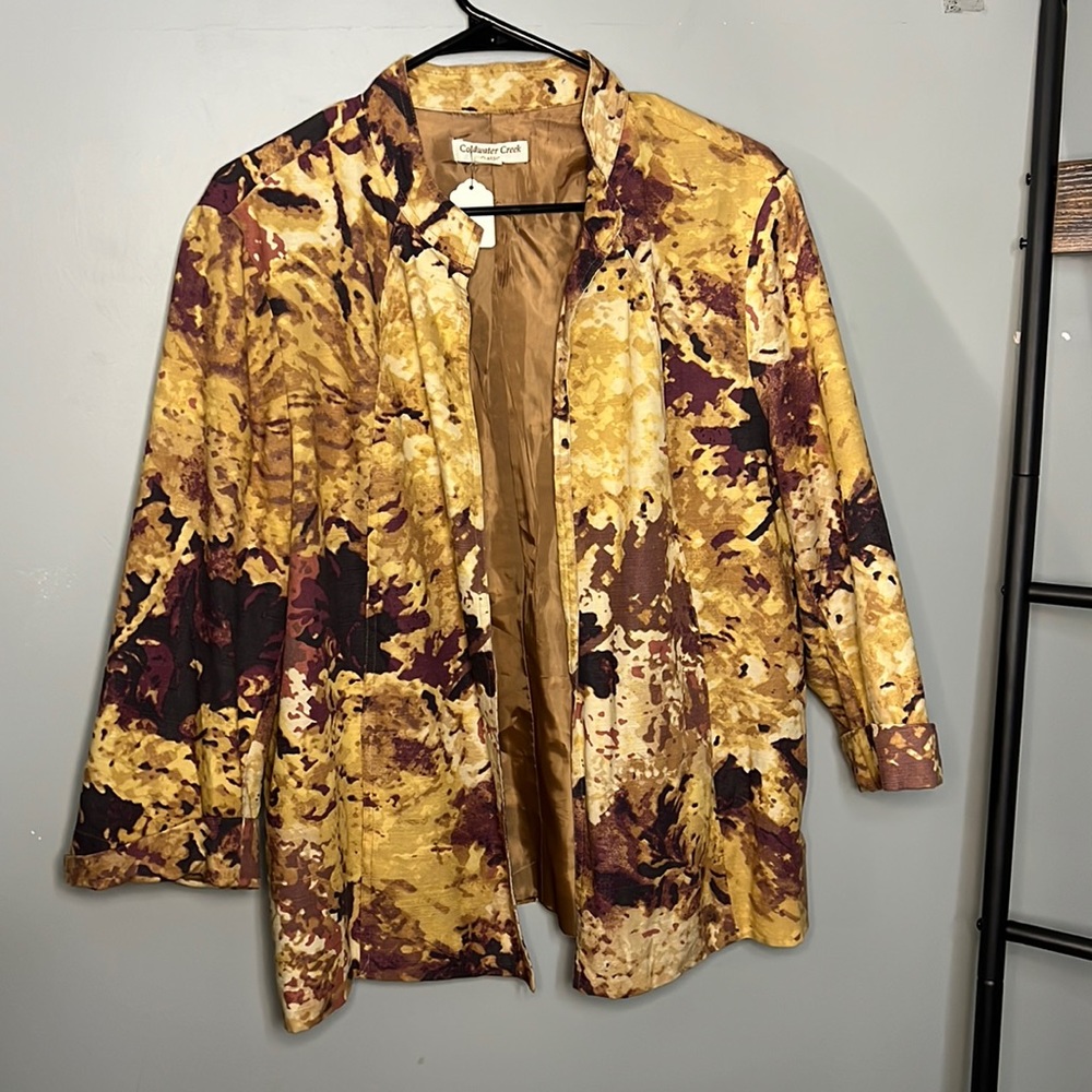 COLDWATER TIE DYE SHACKET/PURPLE/BEIGE